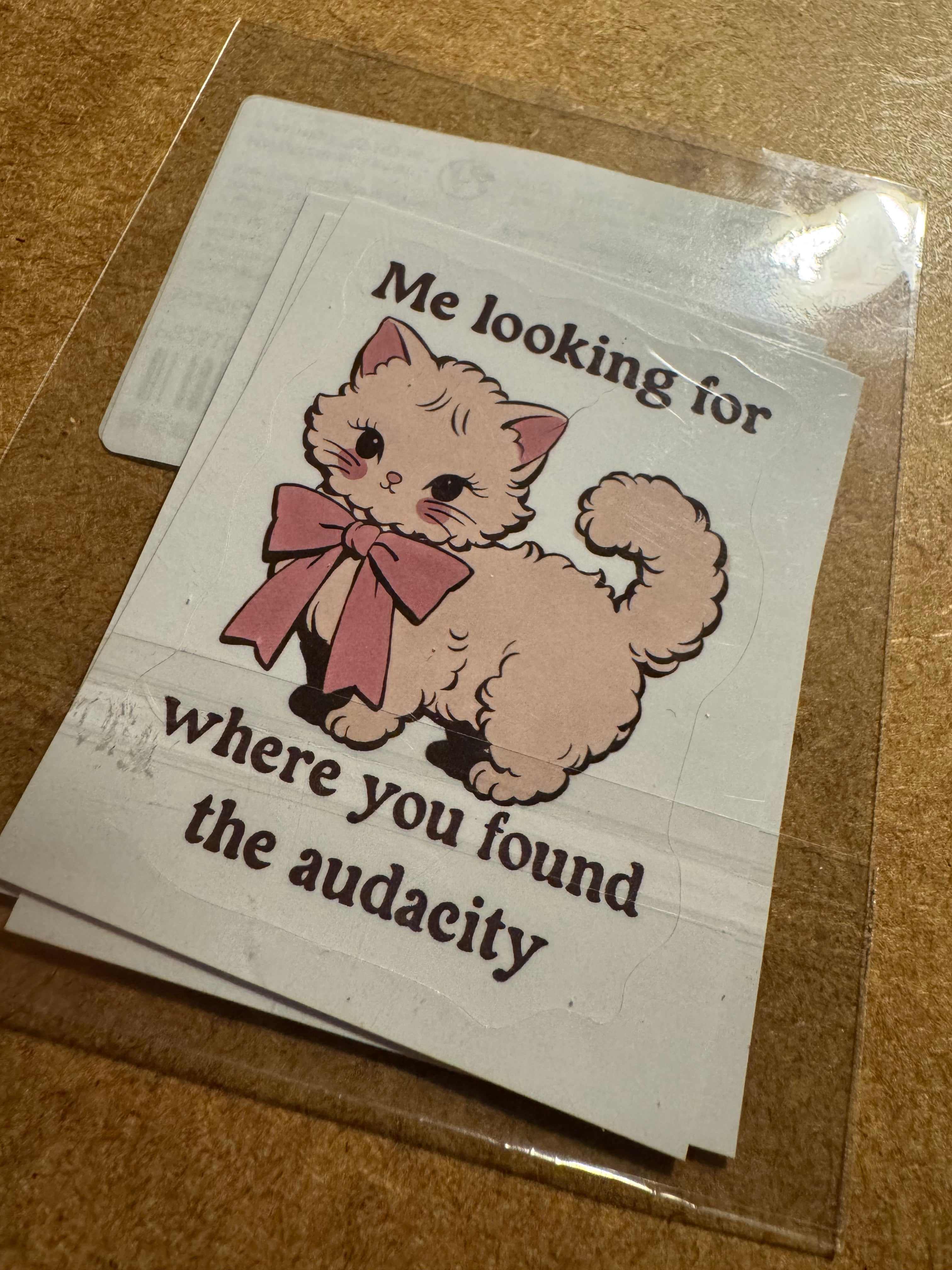 The Audacity Laptop Sticker - w/ iridescent glitter