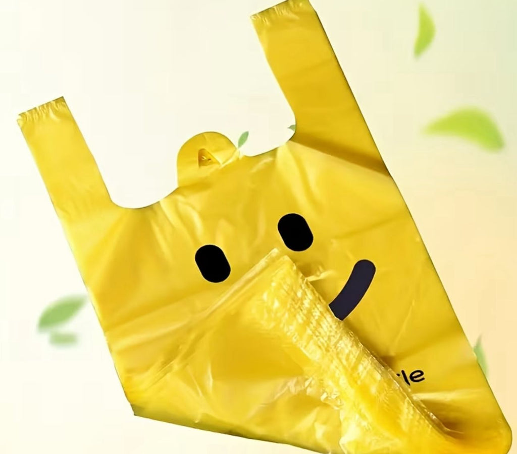 Smiley Plastic Tote Bags